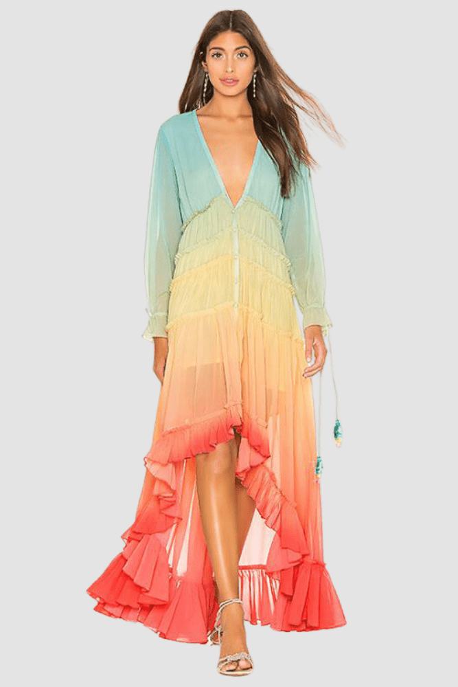 Sunset Maxi Dress with Flowy Sleeves | Classic Boho ClassicBoho Sunset Maxi Dress with Flowy Sleeves | Classic Boho ClassicBoho