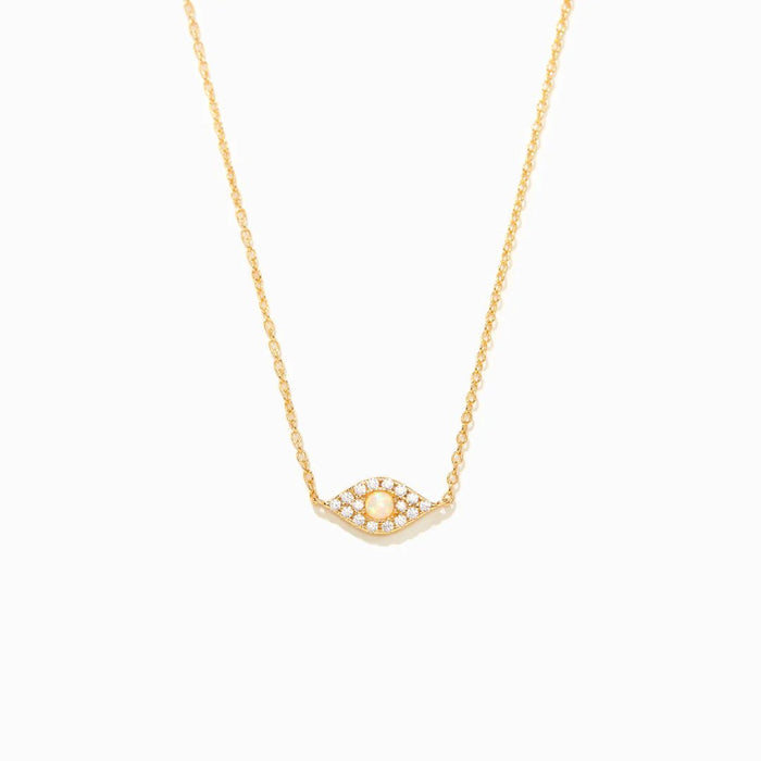 OPAL GOLD EVIL EYE NECKLACE