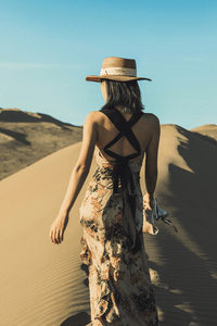 CB Flowy Chiffon Dress in Lark Print