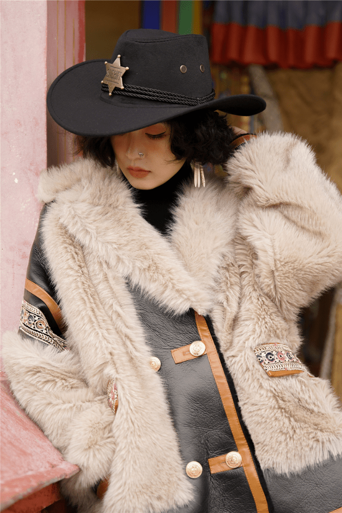 CB Ethnic Style Fur Jacket