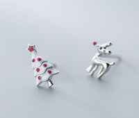 Christmas Tree and reindeer earrings