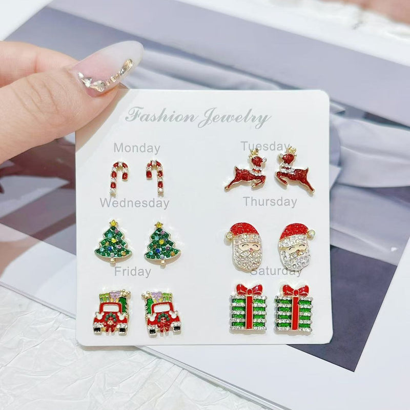 18k Gold Christmas Festive Earrings