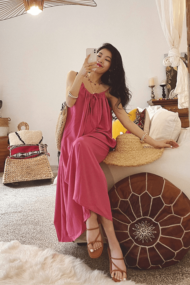 elegant escape dress Chic Escape Backless Maxi Dress - Orange/combo