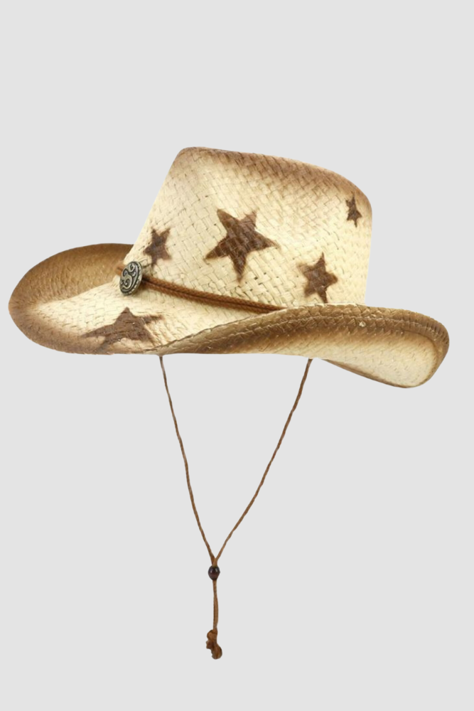 CB Cowboy Star Desert Highway Straw Hat