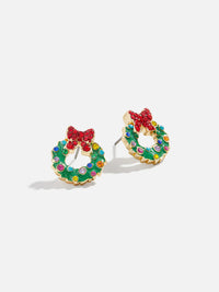 18k Gold Christmas Festive Earrings