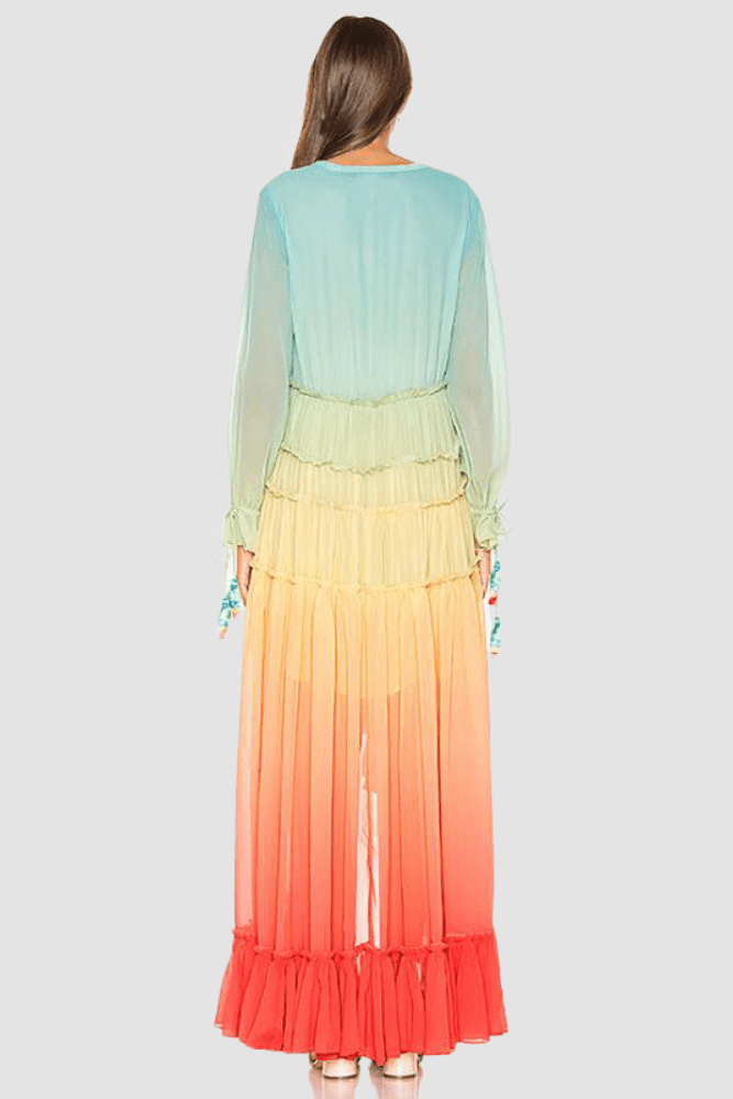 Sunset Maxi Dress with Flowy Sleeves | Classic Boho ClassicBoho Sunset Maxi Dress with Flowy Sleeves | Classic Boho ClassicBoho