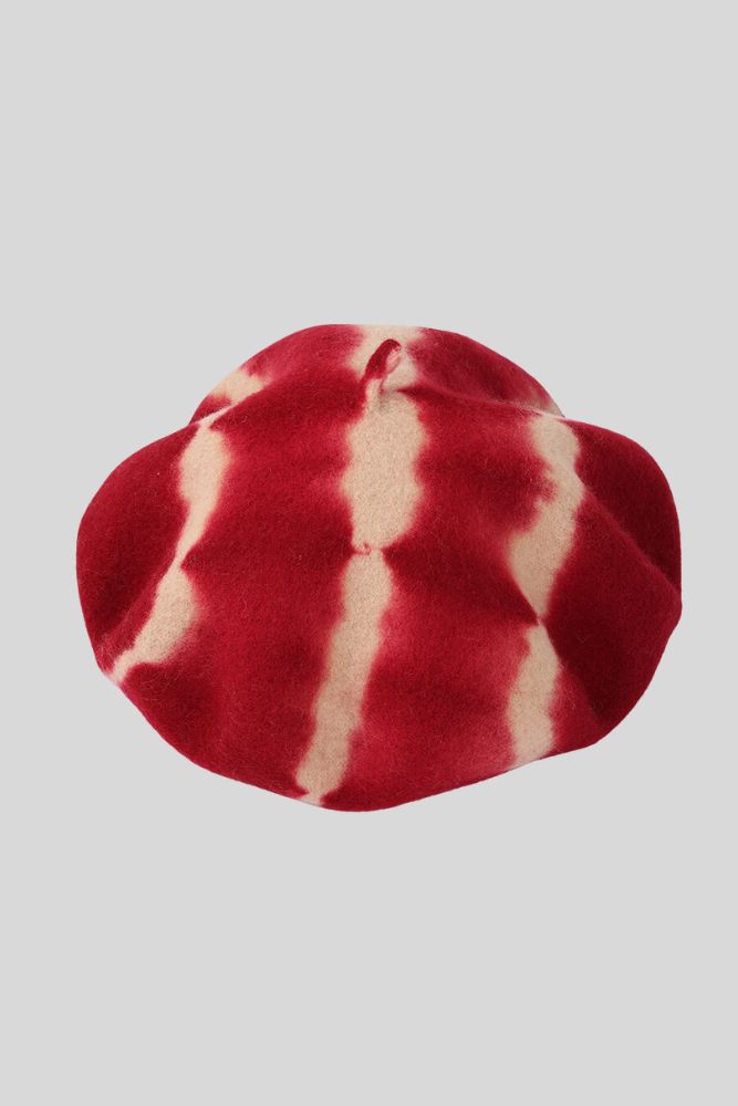 CB Tie-Dye Wool Beret for Winter