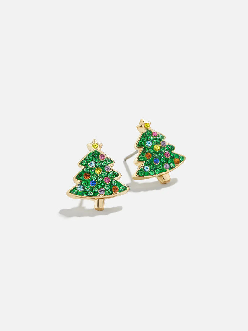 18k Gold Christmas Festive Earrings