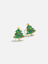 18k Gold Christmas Festive Earrings