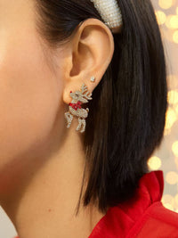 18k Gold Christmas Festive Earrings
