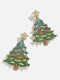 18k Gold Christmas Festive Earrings