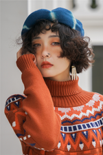 CB Ethnic Style Retro Pattern Sweater