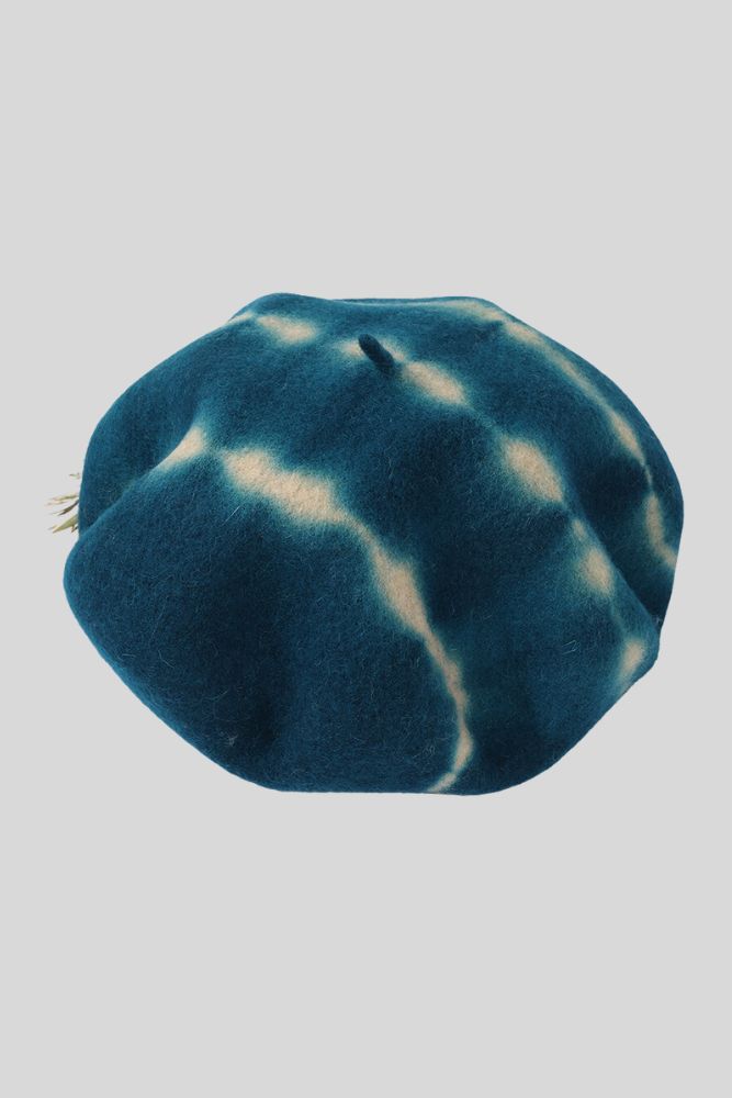 CB Tie-Dye Wool Beret for Winter