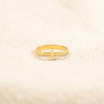 Religious Gifts-Pray On It Golden Cross Ring