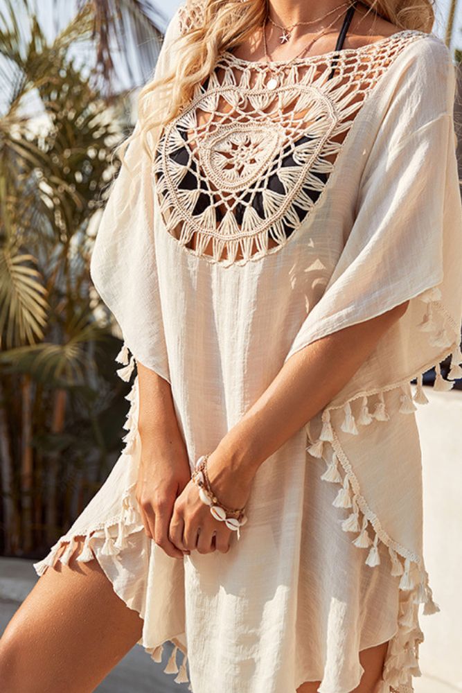 CB Off-the-Shoulder Fringe Blouse