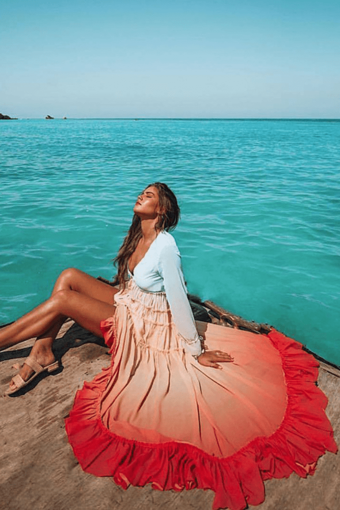 Sunset Maxi Dress with Flowy Sleeves | Classic Boho ClassicBoho Sunset Maxi Dress with Flowy Sleeves | Classic Boho ClassicBoho