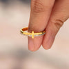 Religious Gifts-Pray On It Golden Cross Ring