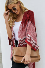 CB Colorblock Knit Cape Sweater