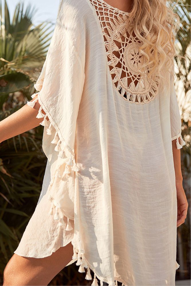 CB Off-the-Shoulder Fringe Blouse