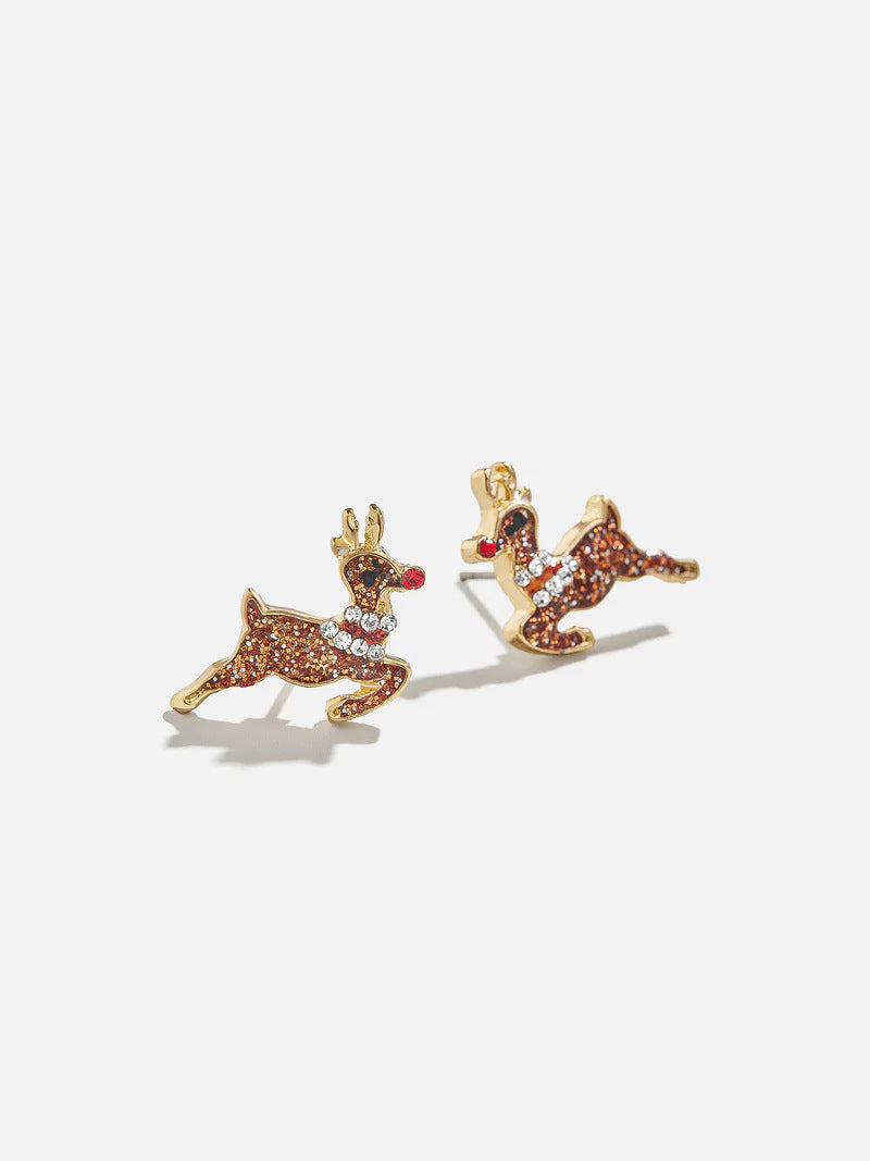 18k Gold Christmas Festive Earrings