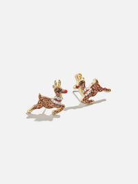 18k Gold Christmas Festive Earrings