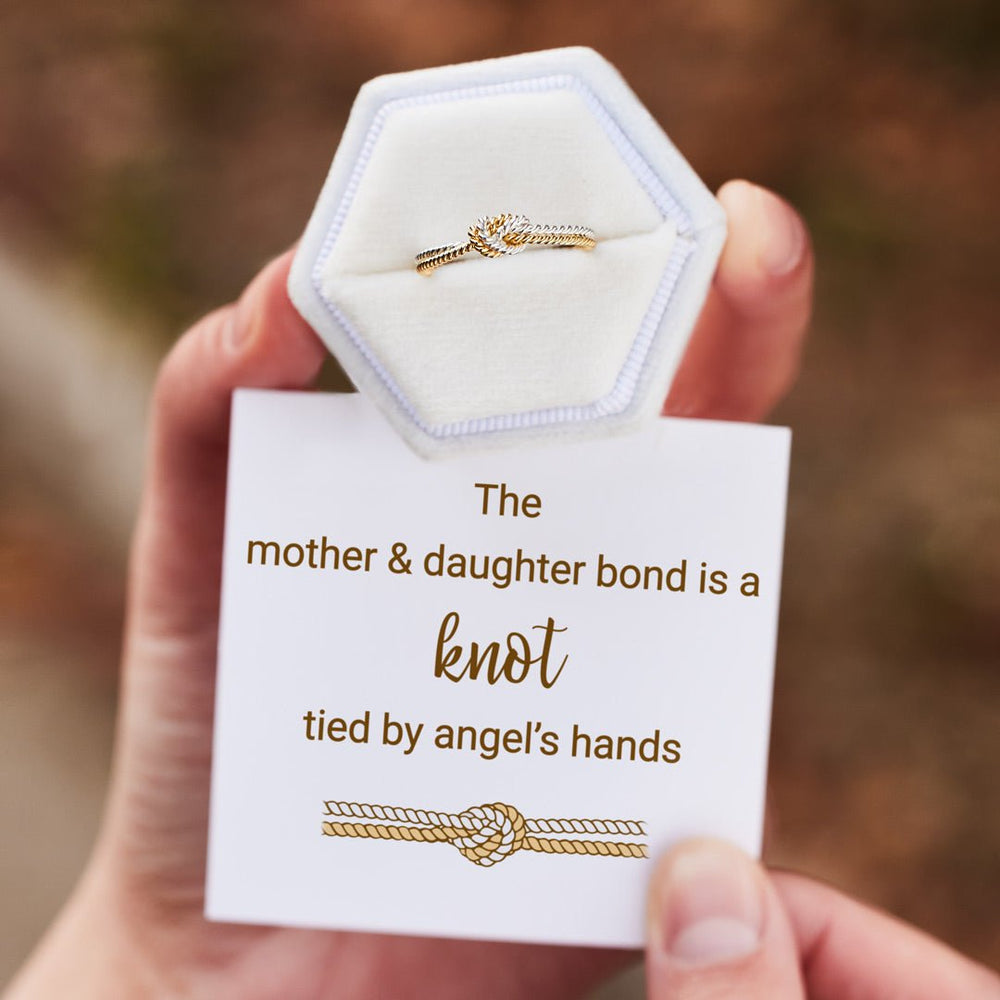 Mother and Daughter Heart Knot Ring main image 0